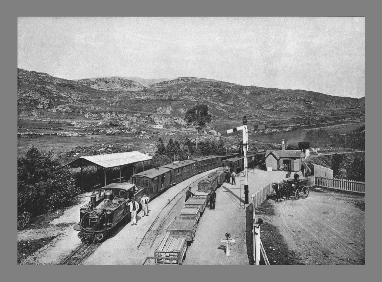 Kolej Ffestiniog: stacja Tan-Y-Bwlch, ok. 1900 autorstwa Carl Norman