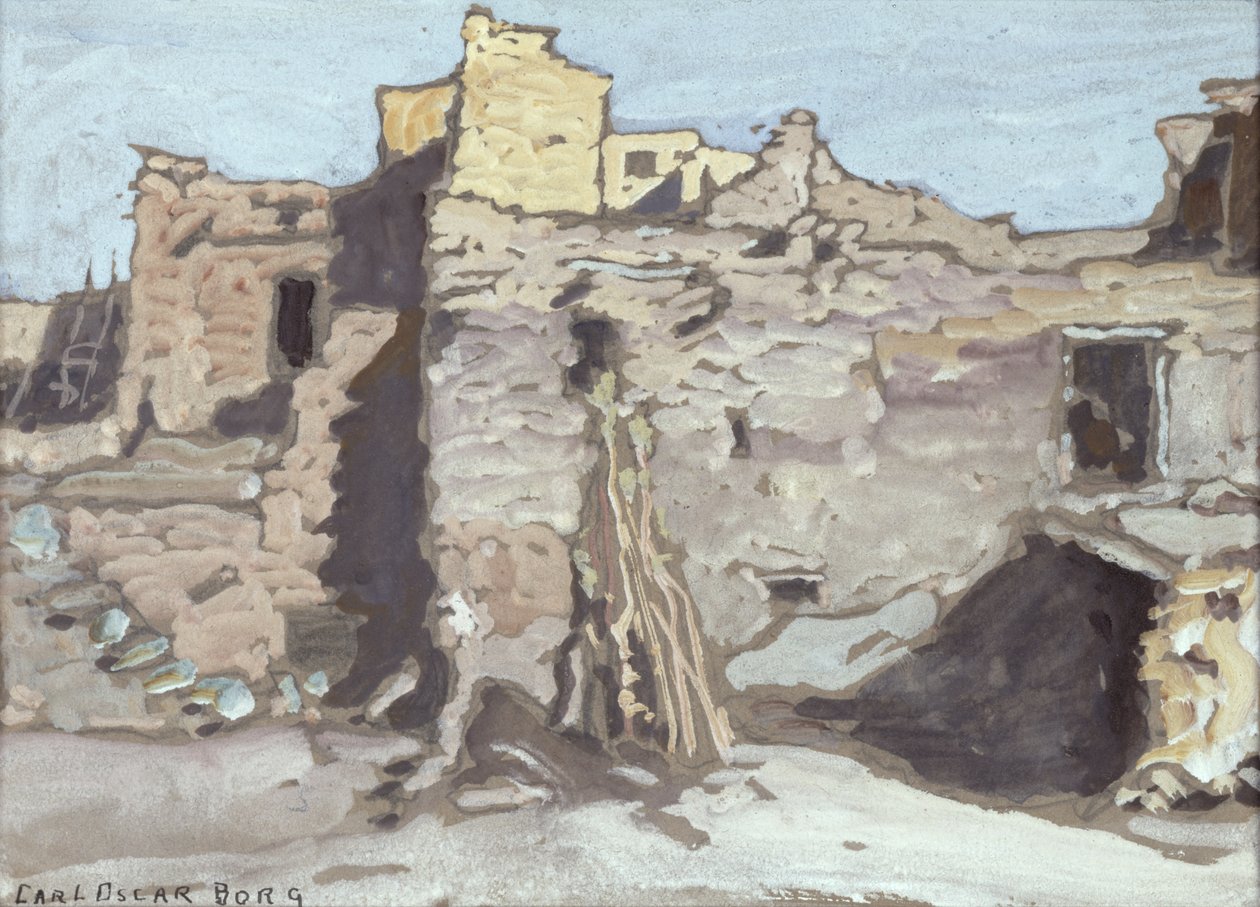 Walpi (tempera na papierze) autorstwa Carl Oscar Borg