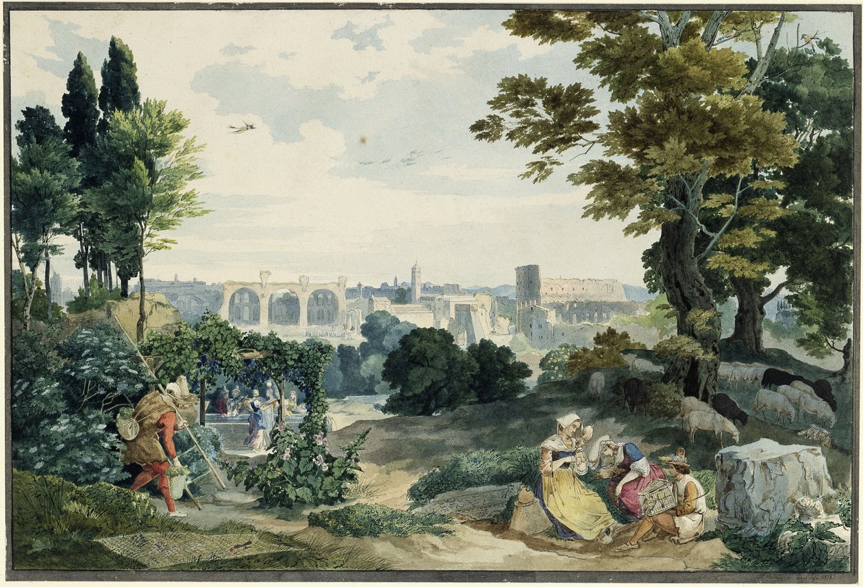 Widok na Forum Romanum autorstwa Carl Philipp Fohr