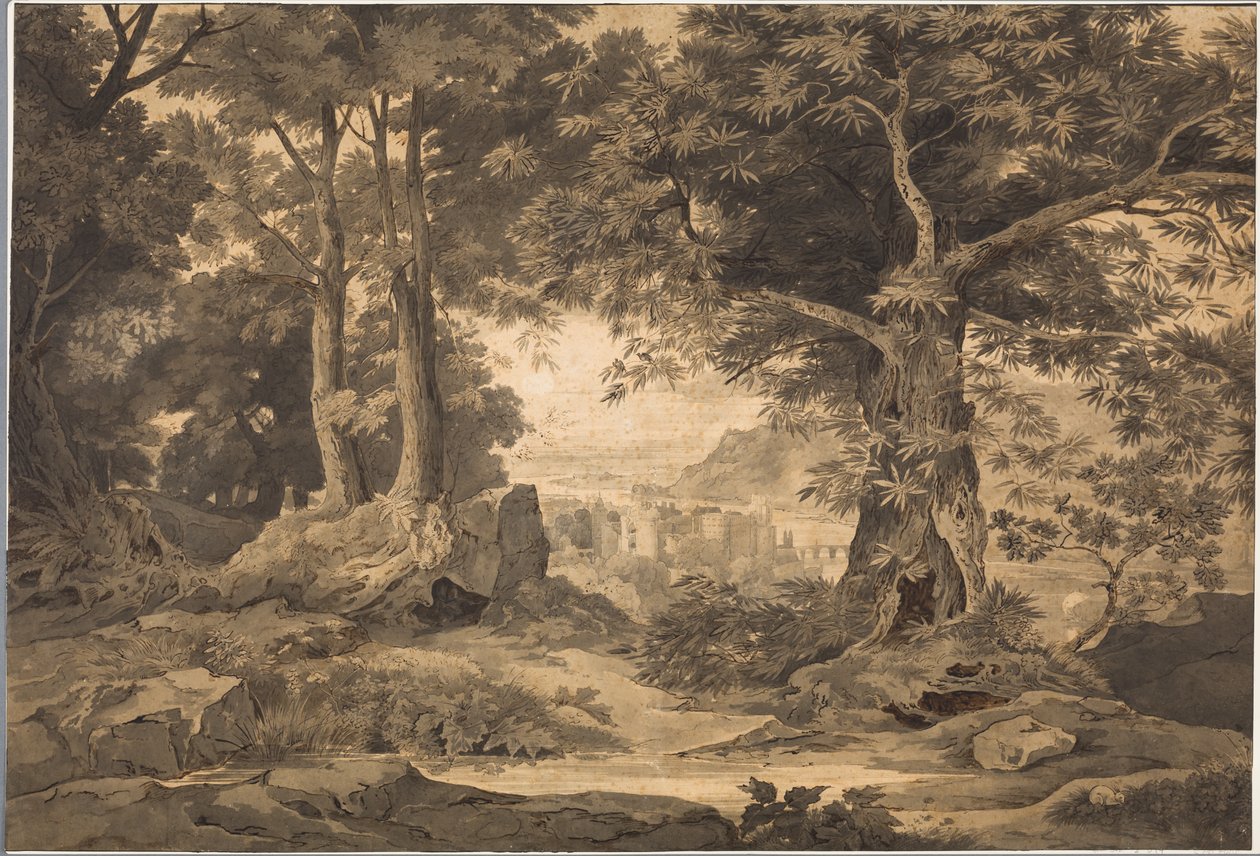 Heidelberg z pięknym widokiem w oddali autorstwa Carl Philipp Fohr