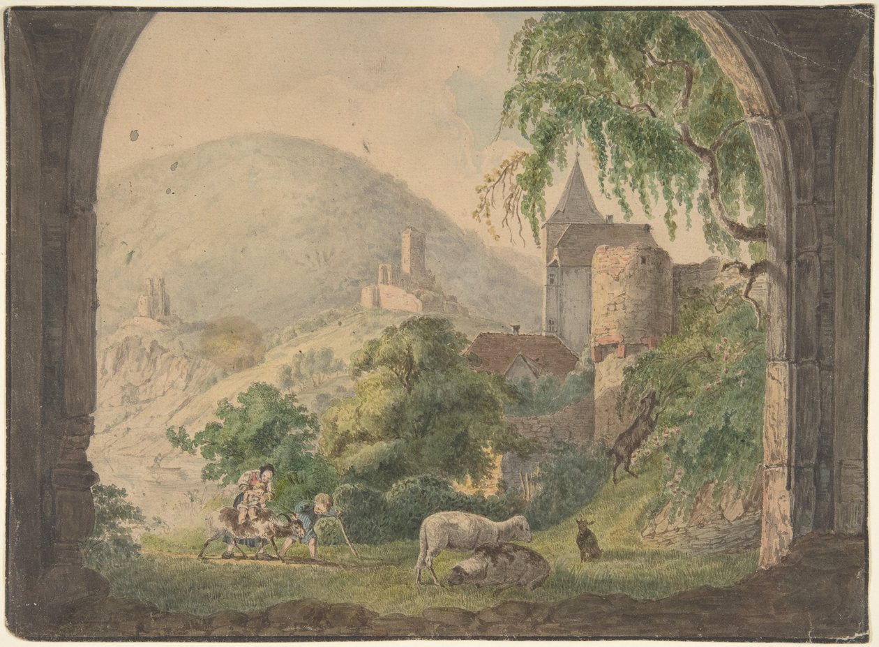 Cztery zamki w Neckarsteinach autorstwa Carl Philipp Fohr