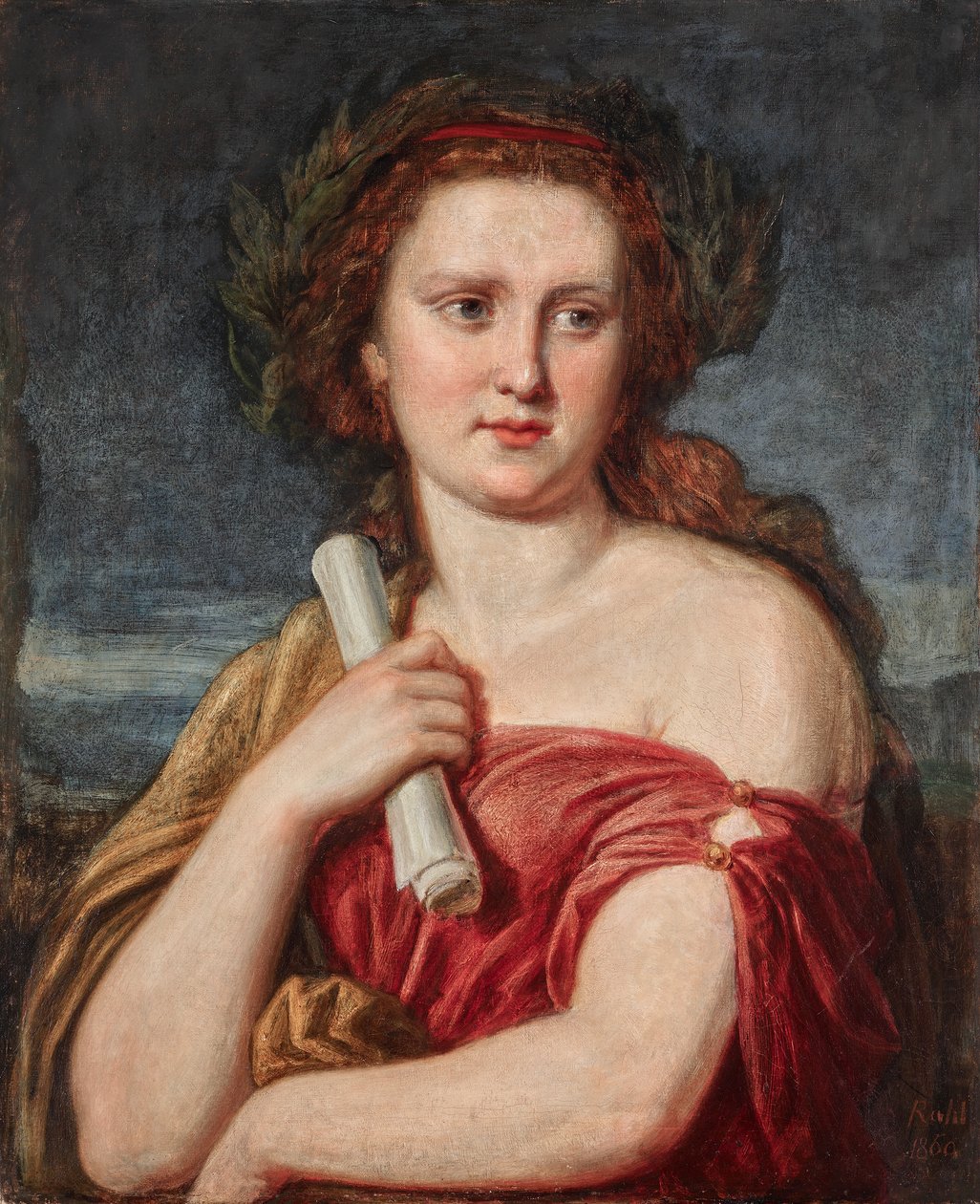 Portret młodej damy (Anna von Lieben?) autorstwa Carl Rahl