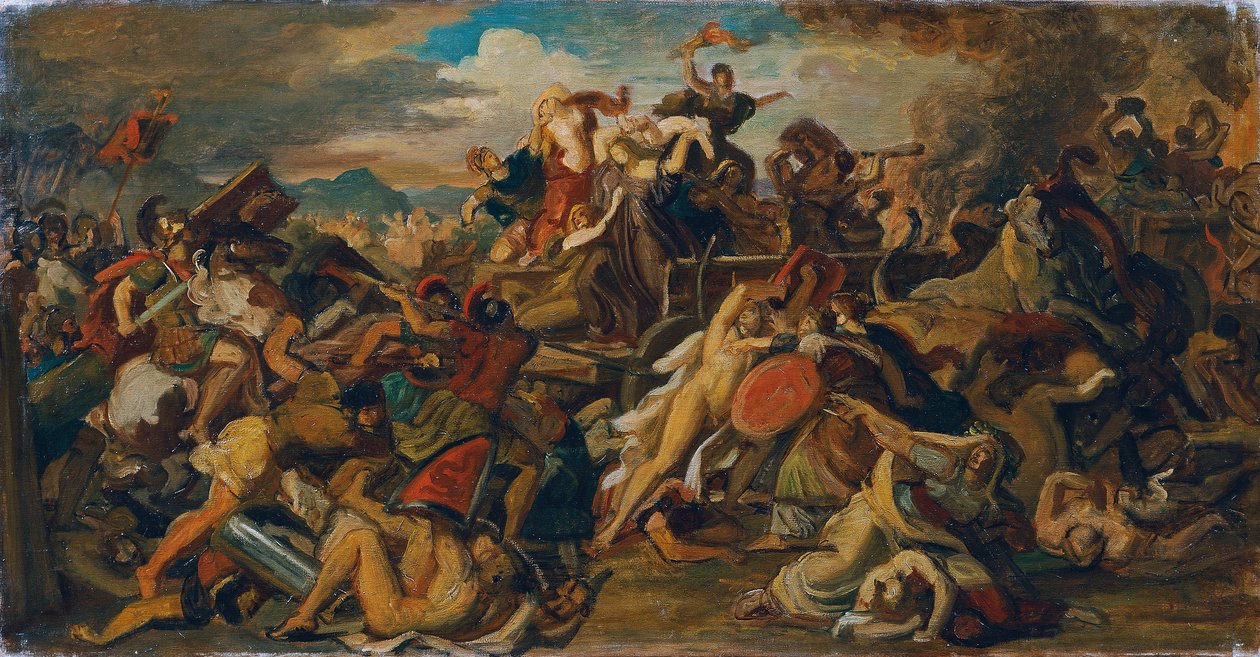 Bitwa Cymberów autorstwa Carl Rahl