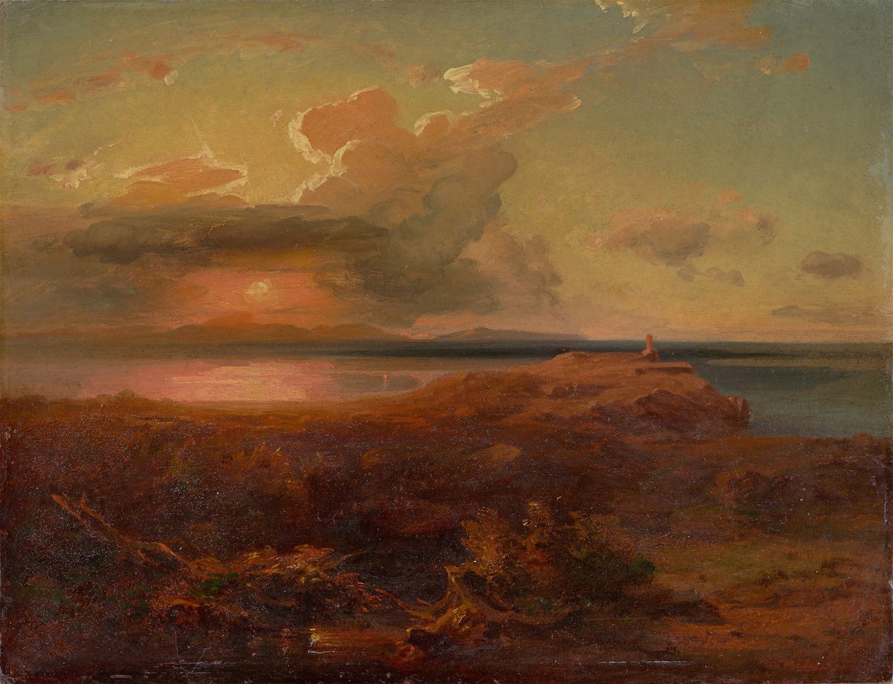 Carl Rottmann - "Egina ze świątynią Apolla". Około 1835 r. autorstwa Carl Rottmann