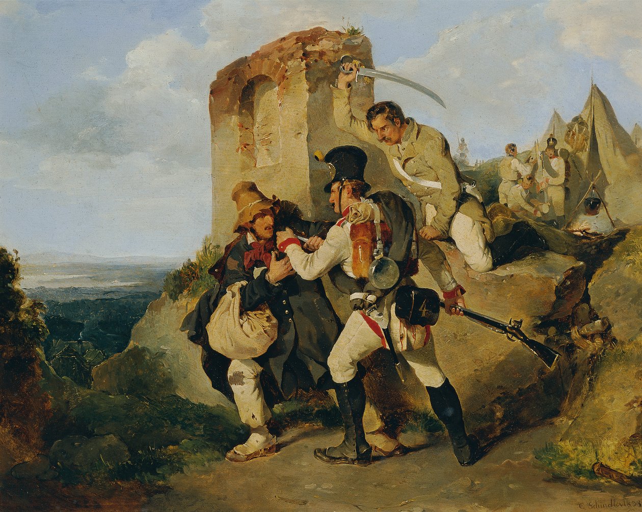 Schwytanie szpiega autorstwa Carl Schindler