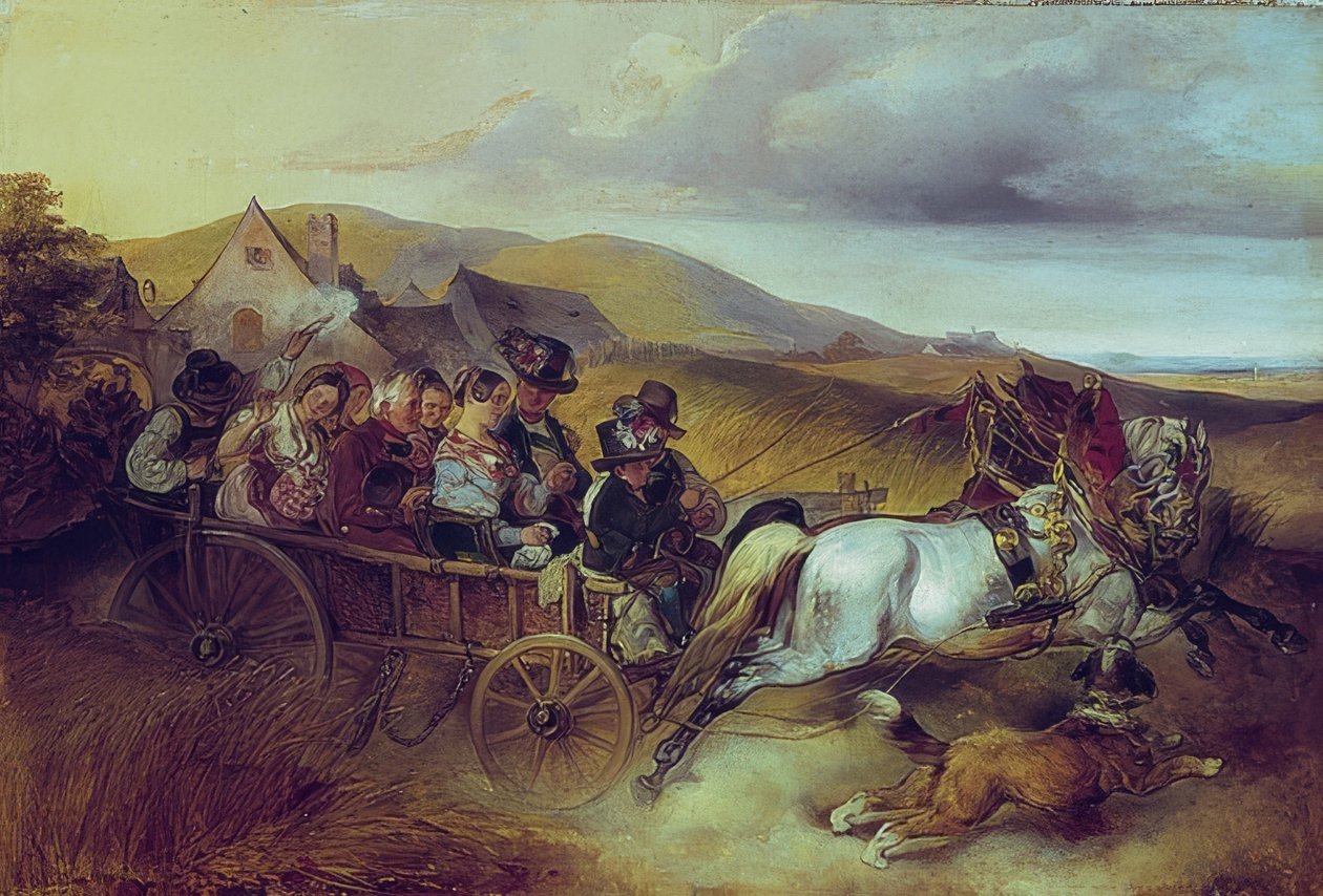 Podróż ślubna. 1841 autorstwa Carl Schindler