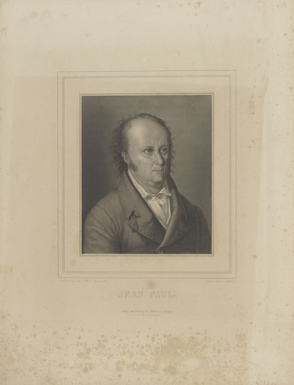 Portret pisarza Jeana Paula 1763-1825, ok. 1930 r. 1830-1840. autorstwa Carl Schleich