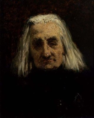 Portret Franciszka Liszta (1811-1886) (olej na płótnie) autorstwa Carl Schlosser