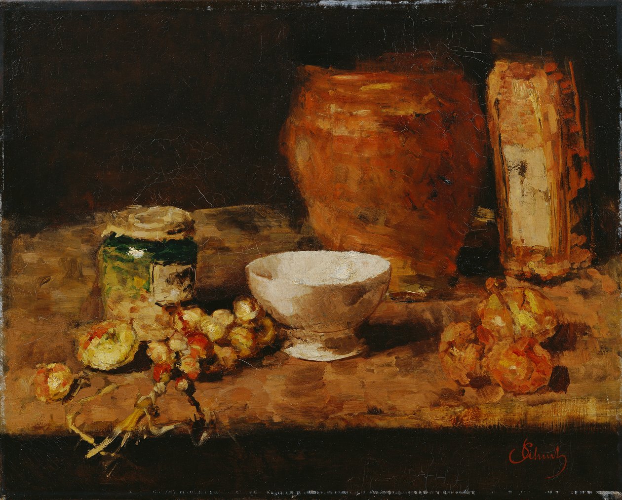 Martwa natura z białą miską autorstwa Carl Schuch