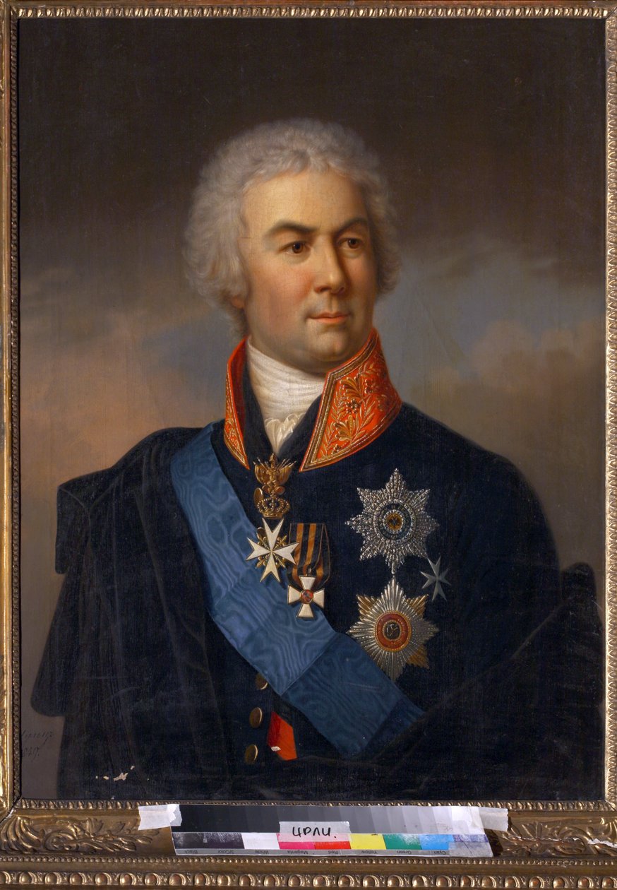 Piotr Zawadowski - Portret hrabiego Piotra Zawadowskiego (1739-1812) - Schulz, Carl (1823-1876) - 1849 - Olej na płótnie - 86x71 - Instytut Literatury Rosyjskiej IRLI (Dom Puszkina), Petersburg autorstwa Carl Schulz