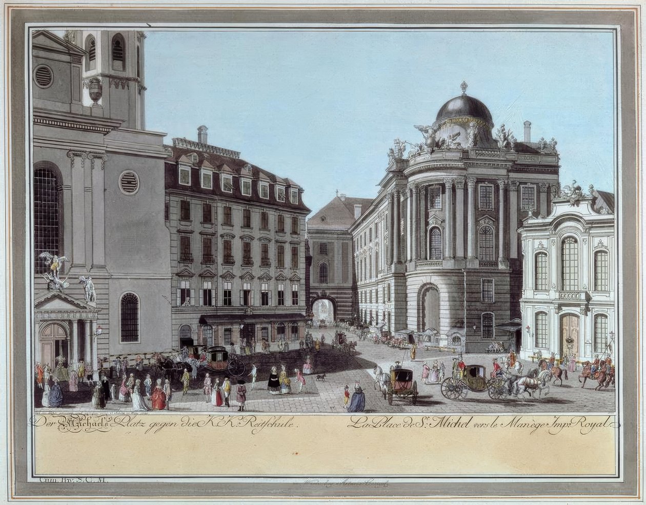 Michaelsplatz przeciwko K.K. Szkoła jazdy autorstwa Carl Schütz