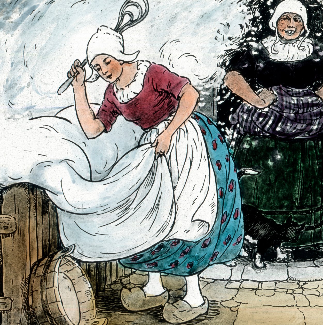 Bracia Grimm - Baśnie - Matka Hulda. Obraz datowany na około 1910 rok. Archiwum Carla Simona autorstwa Carl Simon