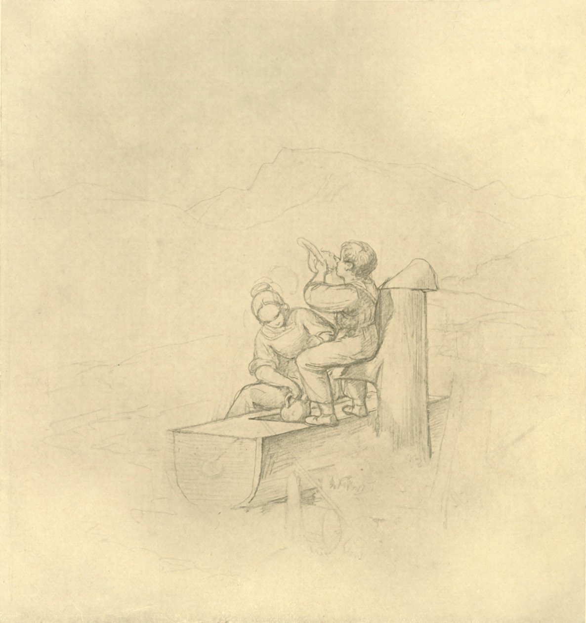 Am Brunnen, połowa końca XIX wieku, ok. 1924. autorstwa Carl Spitzweg
