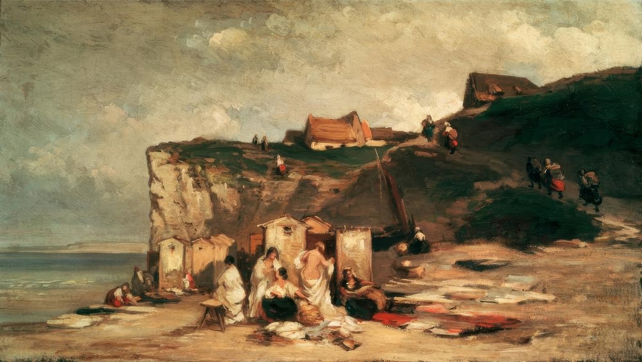 Kobiety kąpiące się nad morzem w Dieppe III autorstwa Carl Spitzweg