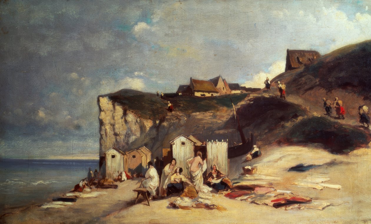 Kobiety kąpiące się nad morzem w Dieppe I autorstwa Carl Spitzweg
