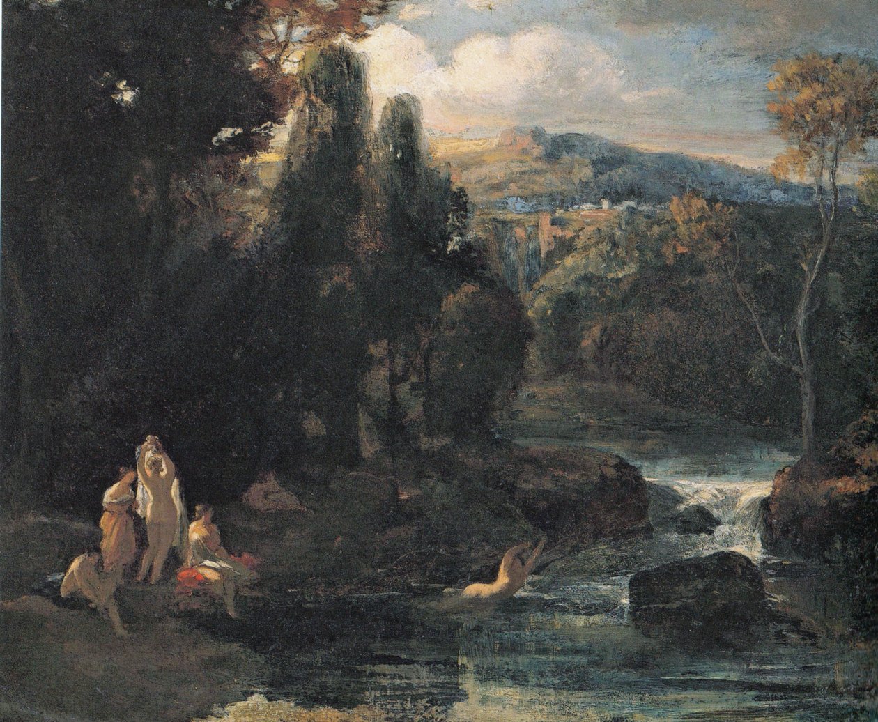 Kąpiące się nimfy autorstwa Carl Spitzweg