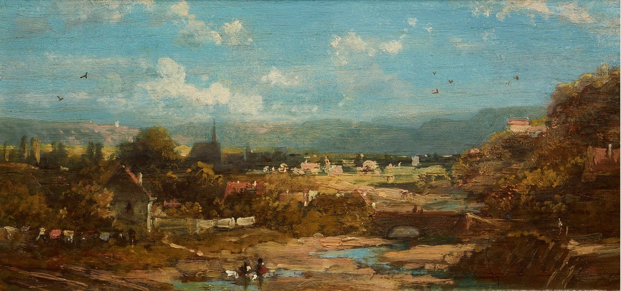 Bawarskie miasteczko autorstwa Carl Spitzweg