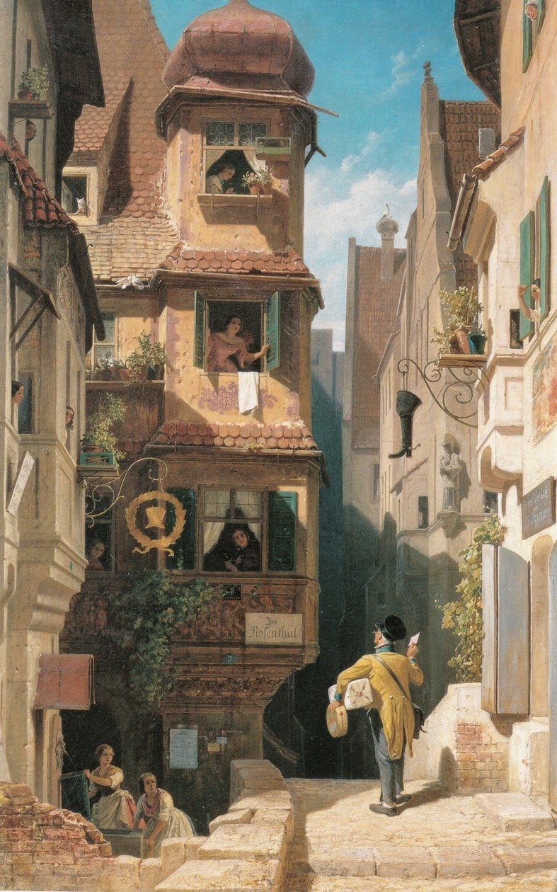 Listonosz w Rosenthal autorstwa Carl Spitzweg