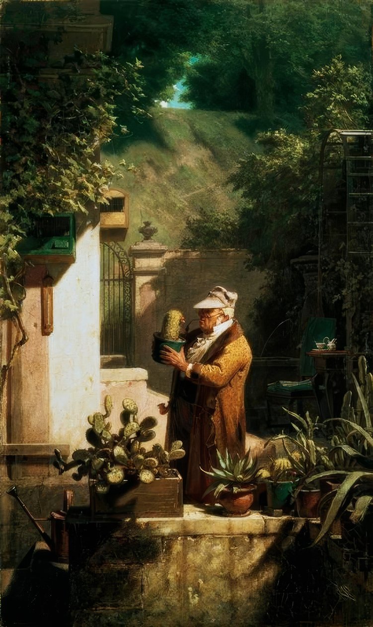 Przyjaciel kaktusa autorstwa Carl Spitzweg