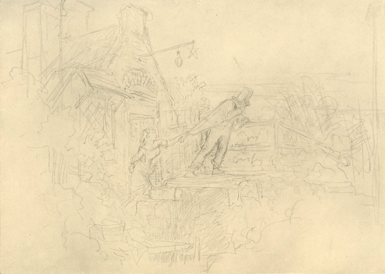 Der Zechpreller, połowa końca XIX wieku, ok. 1924. autorstwa Carl Spitzweg