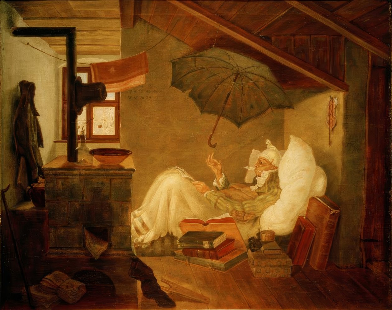 Biedny poeta autorstwa Carl Spitzweg