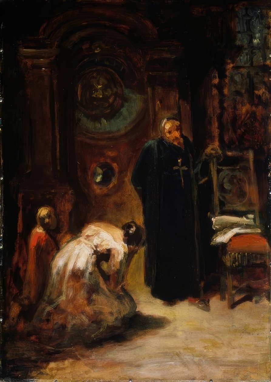 Spowiedź autorstwa Carl Spitzweg