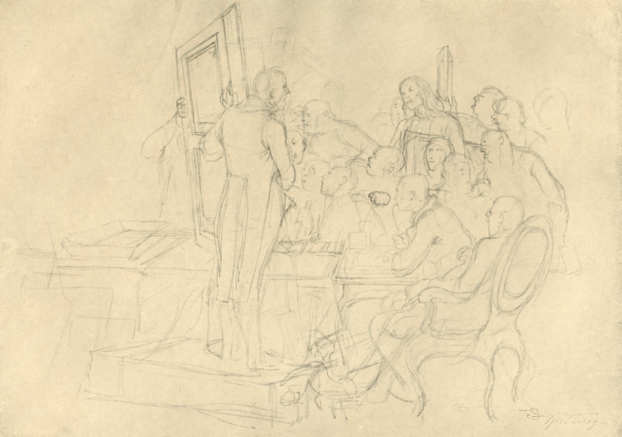 Die Kunstauktion, połowa końca XIX wieku, ok. 1924. autorstwa Carl Spitzweg