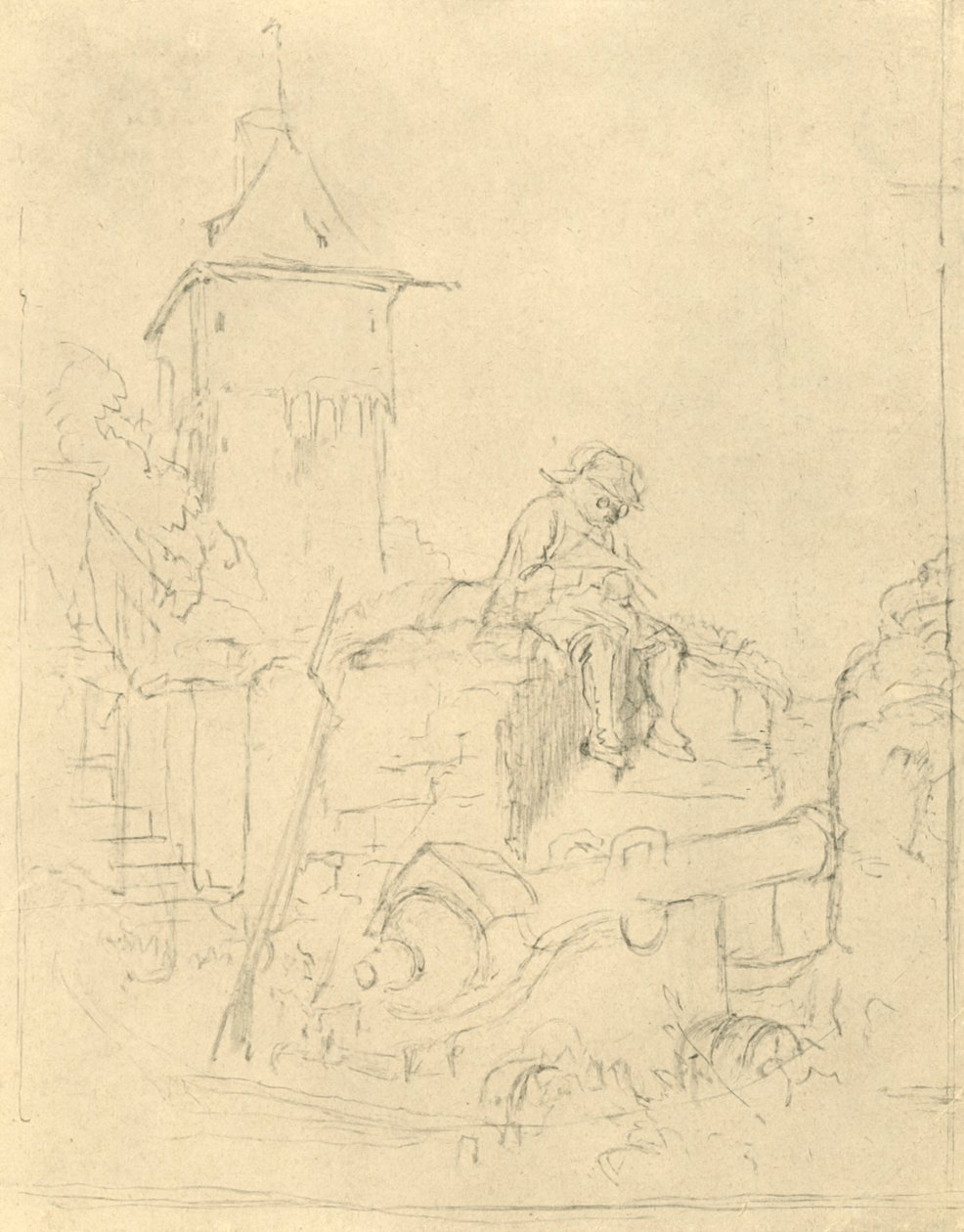 Die Schildwache, połowa końca XIX w., ok. 1924. autorstwa Carl Spitzweg