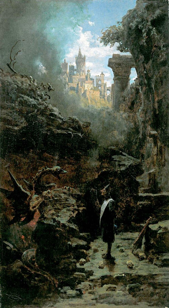 Czarownik autorstwa Carl Spitzweg