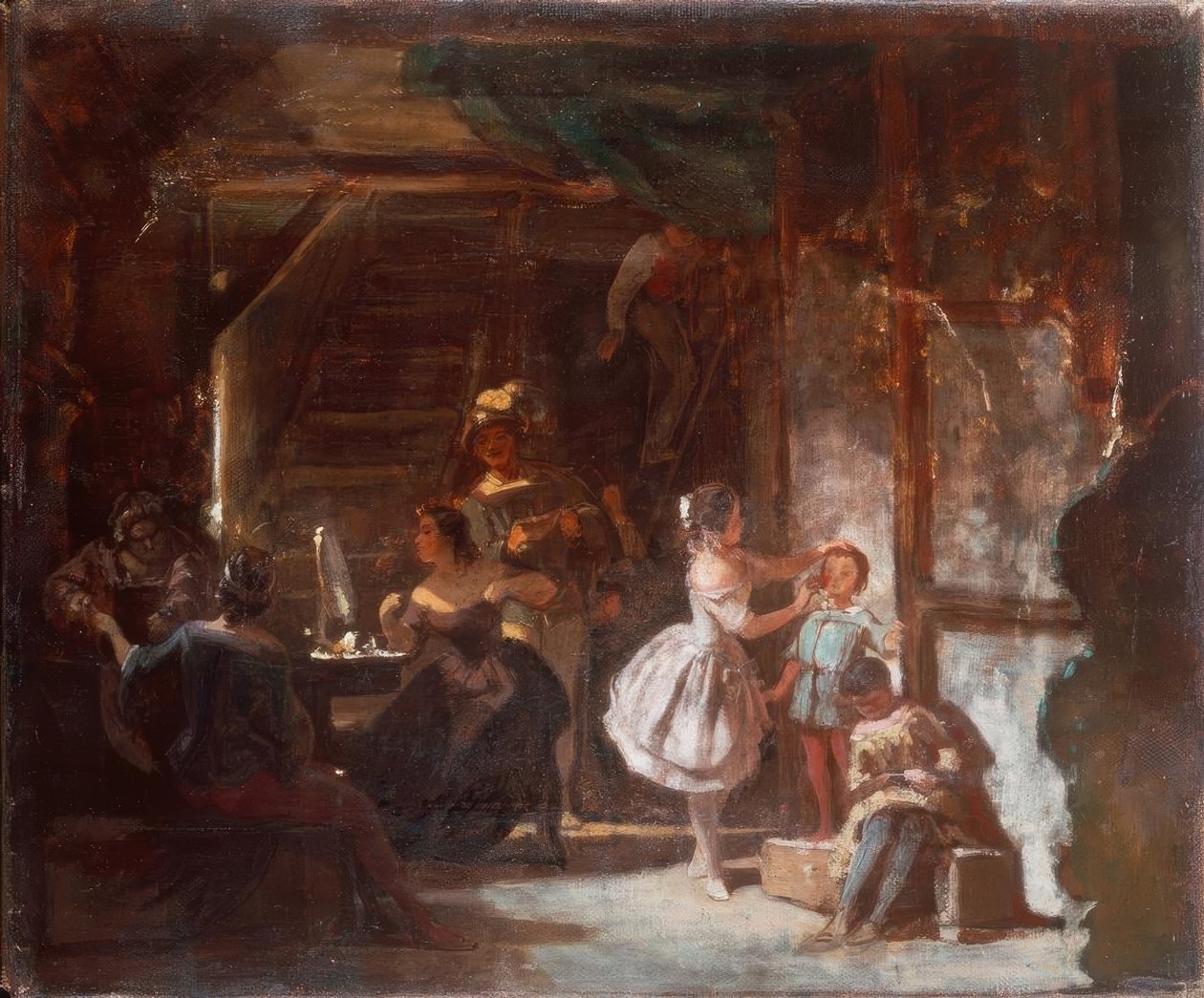 Za kulisami autorstwa Carl Spitzweg