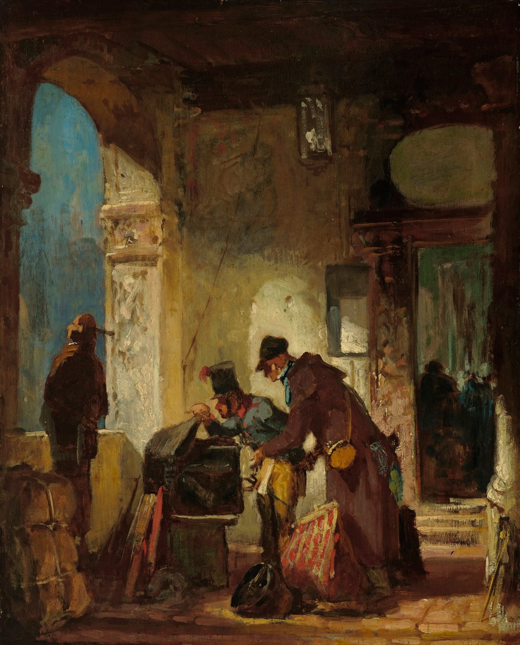 Papieska kontrola celna autorstwa Carl Spitzweg
