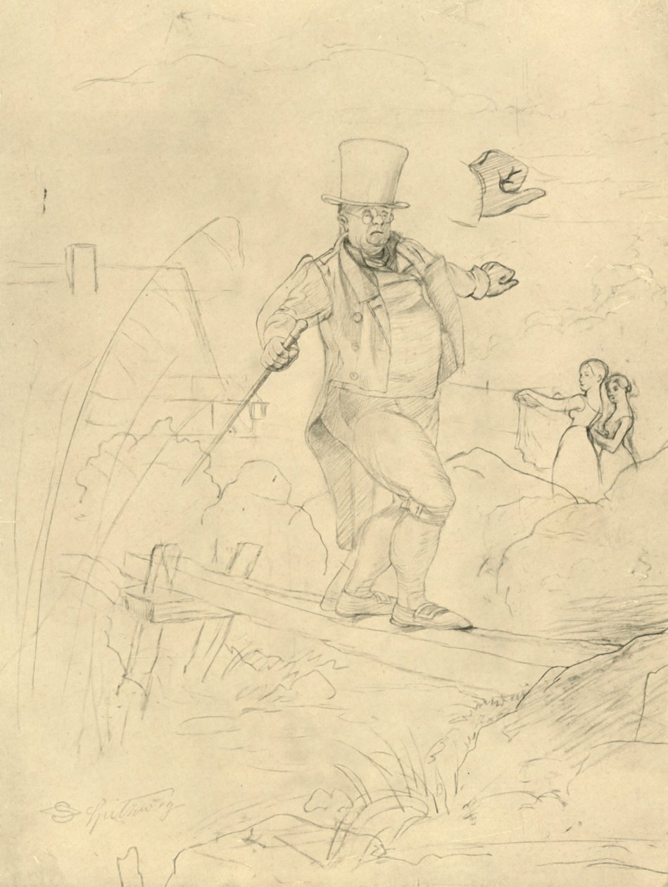 Pasaż Schwierige, połowa końca XIX w., ok. 1924. autorstwa Carl Spitzweg