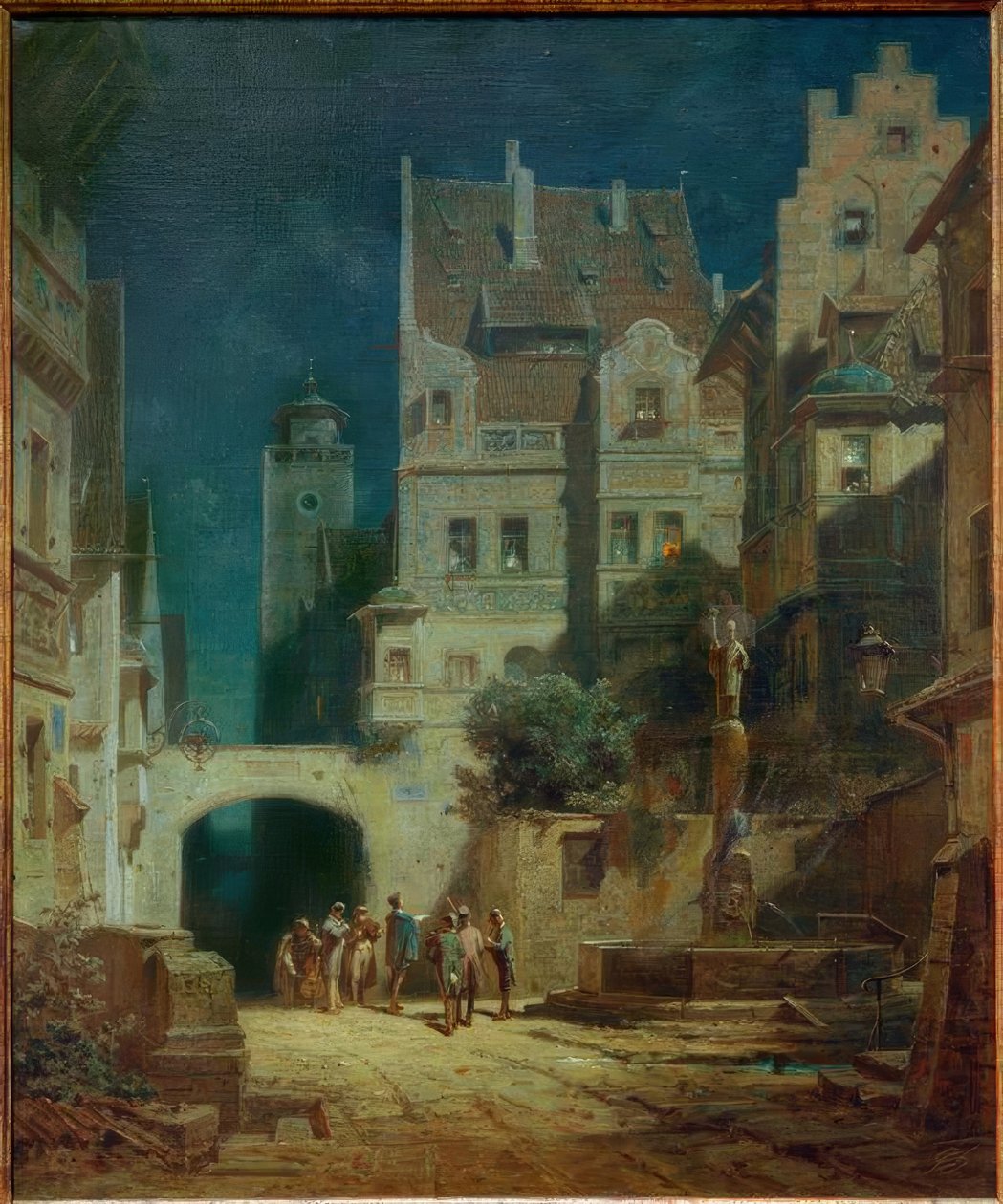 Serenada w świetle księżyca autorstwa Carl Spitzweg
