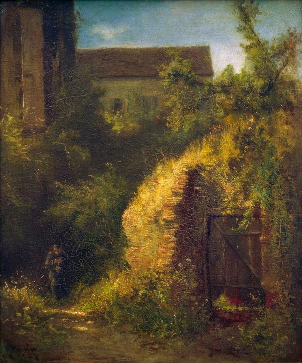 Knitting mnich na starej kazamacie autorstwa Carl Spitzweg