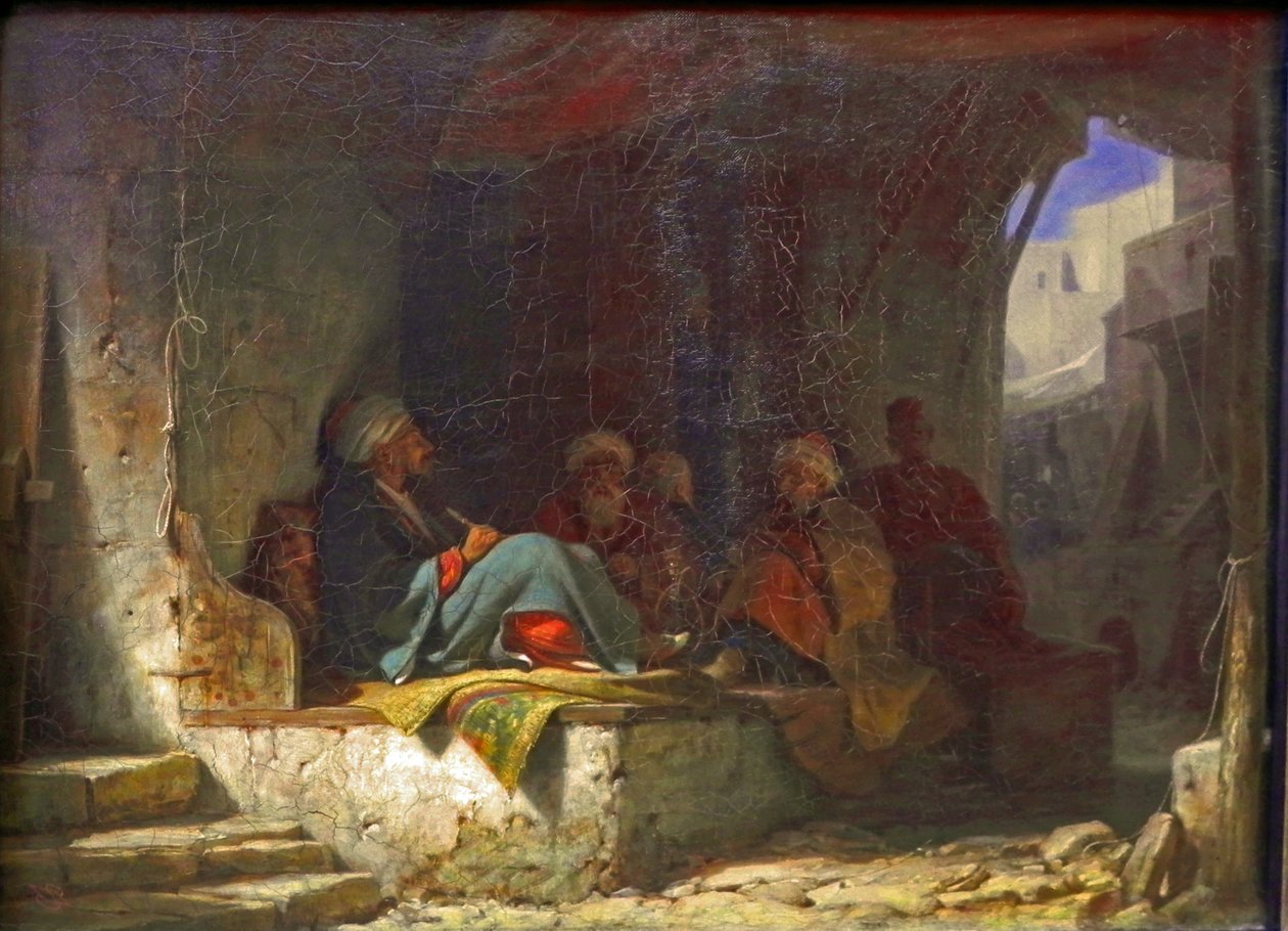 Turcy w kawiarni autorstwa Carl Spitzweg