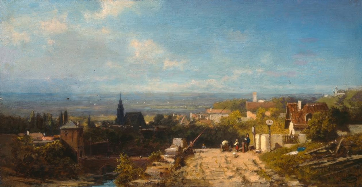 Przed miastem autorstwa Carl Spitzweg