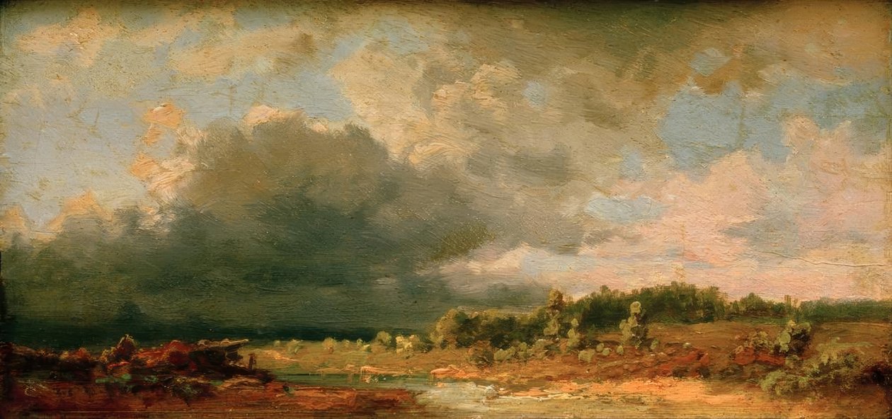 Voralpenlandschaft (Motif an der Amper) autorstwa Carl Spitzweg