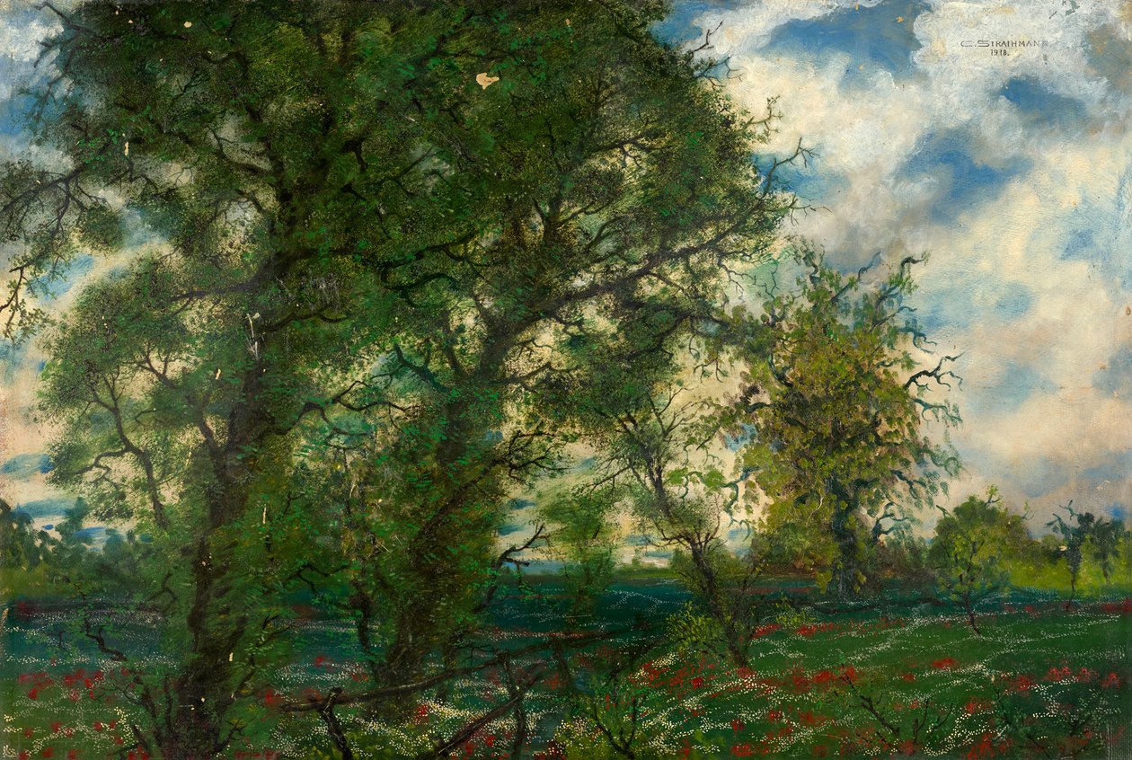 wiosenny krajobraz autorstwa Carl Strathmann