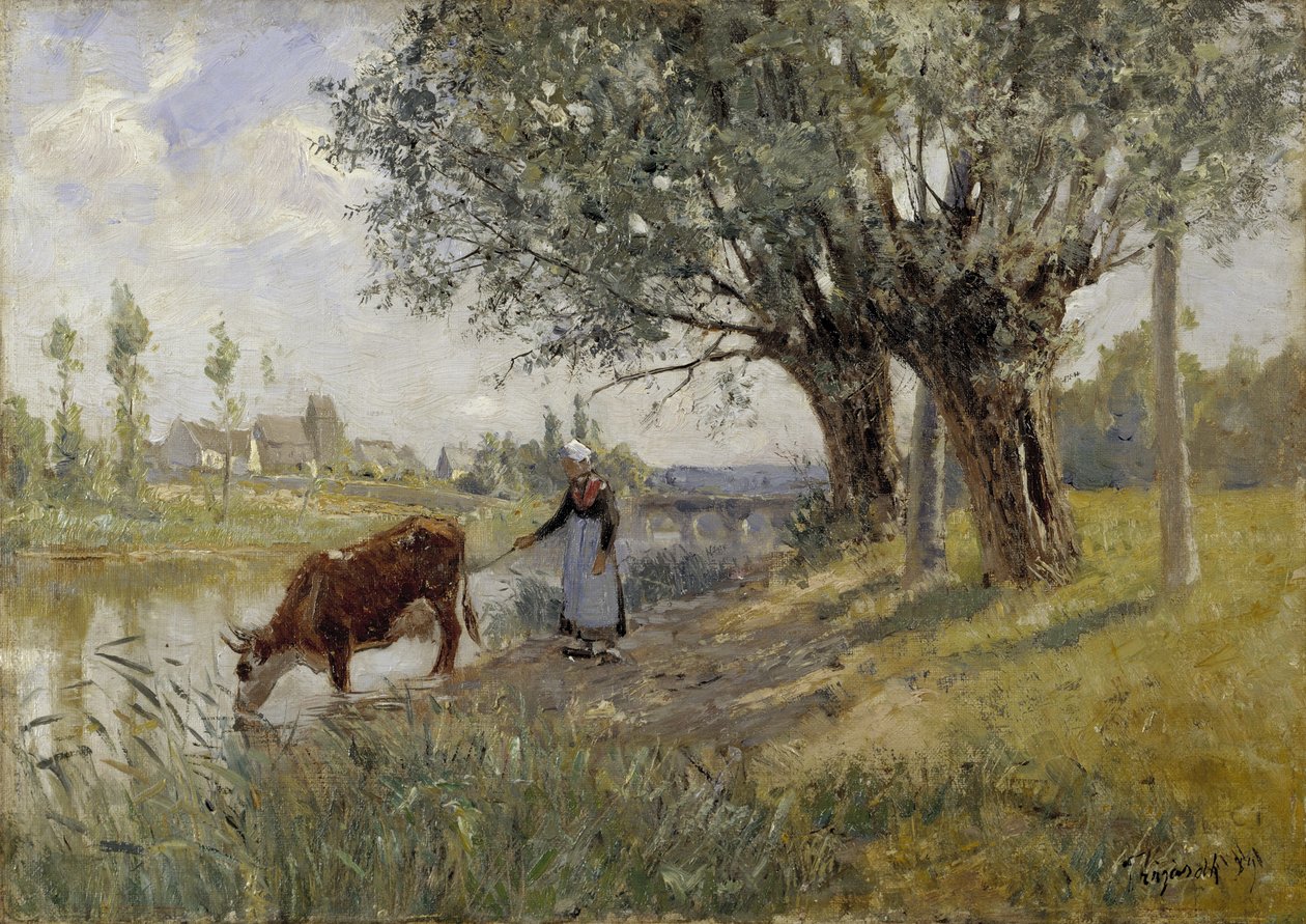 Wieś w pobliżu Grez-sur-Loing autorstwa Carl Tragardh