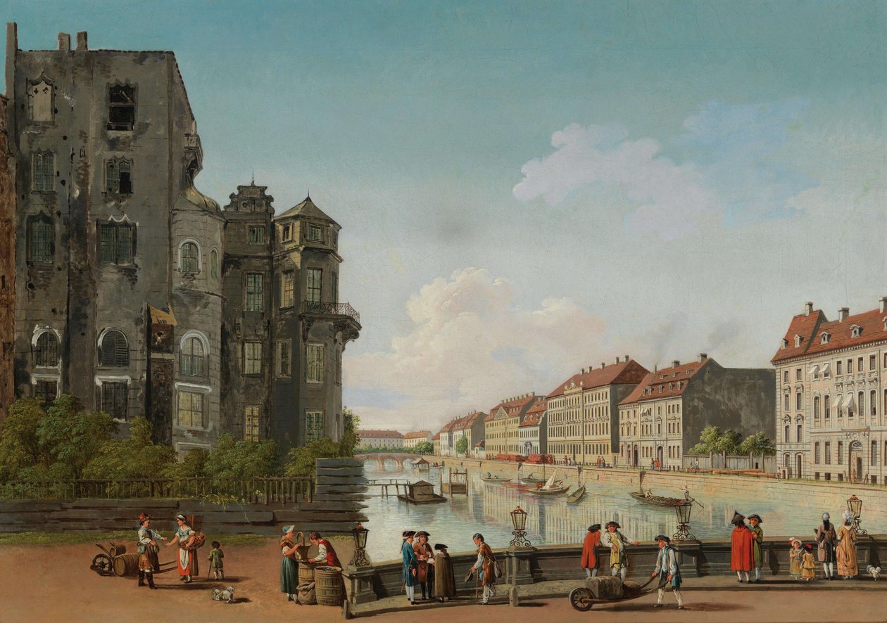 Berliński Pałac Miejski nad Szprewą, 1768. autorstwa Carl Traugott Fechhelm