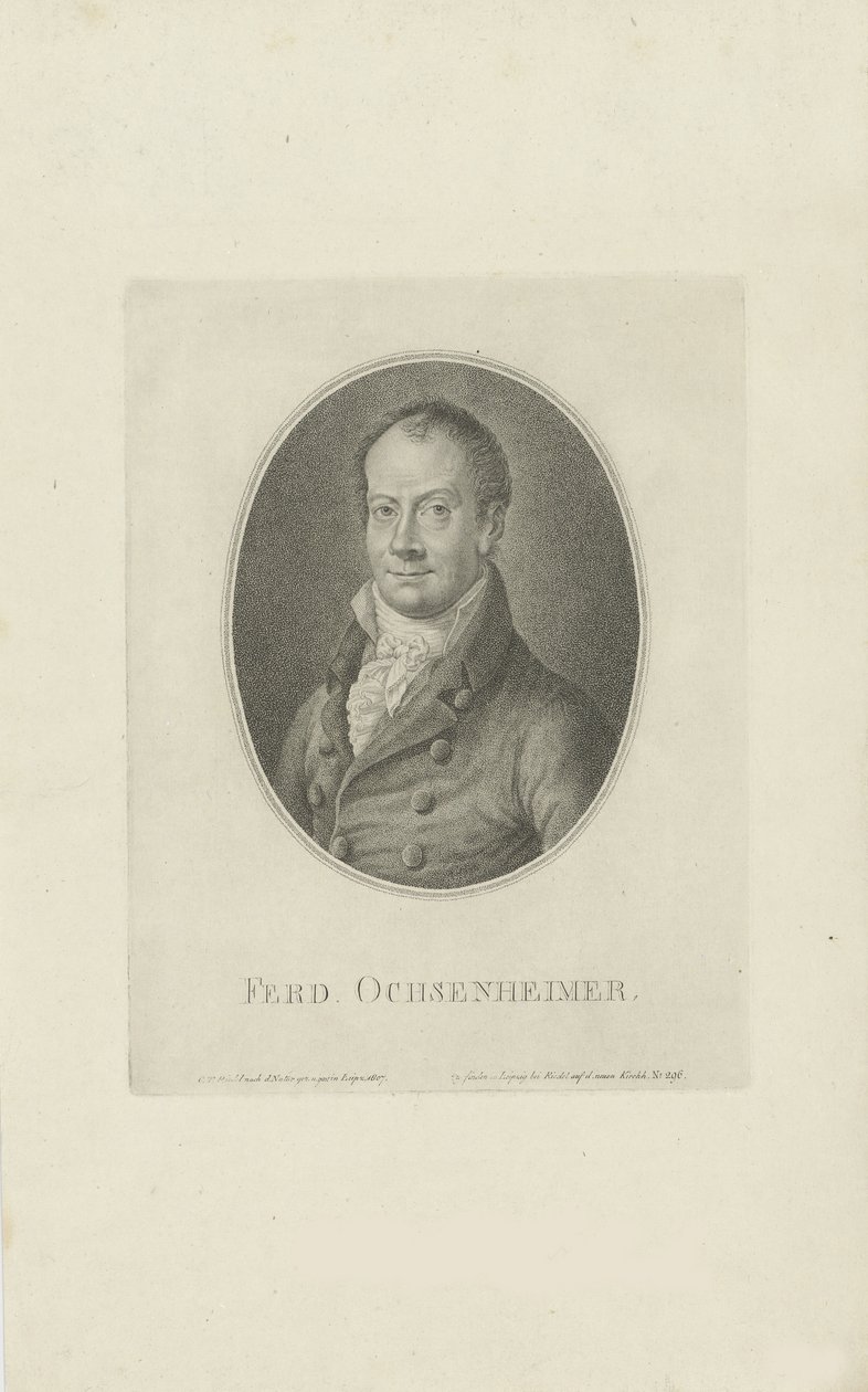 Portret Ferdynanda Ochsenheimera 1767-1822, 1807. autorstwa Carl Traugott Riedel