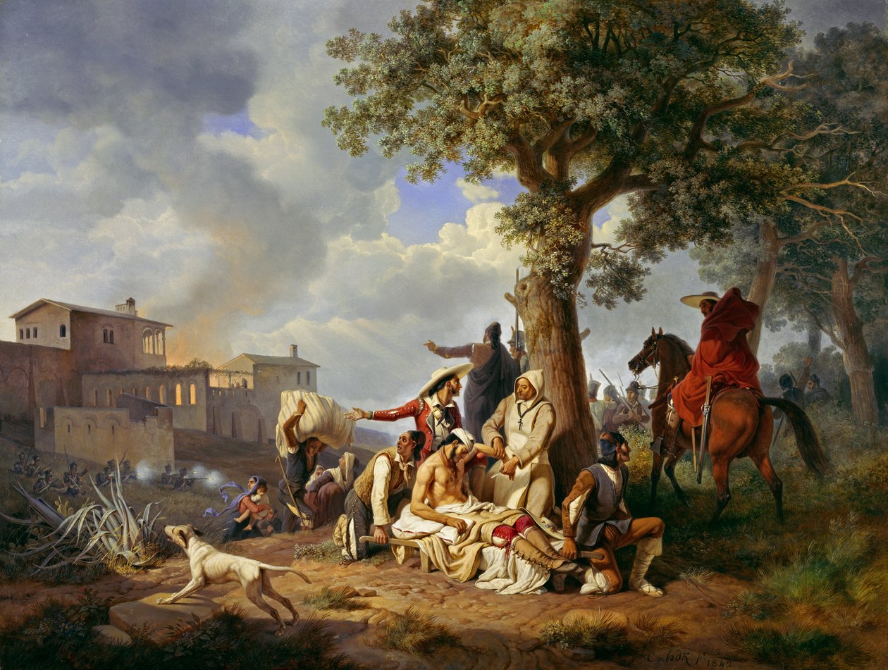 Scena z hiszpańskiej wojny o niepodległość autorstwa Carl Wilhelm Freiherr von Heideck