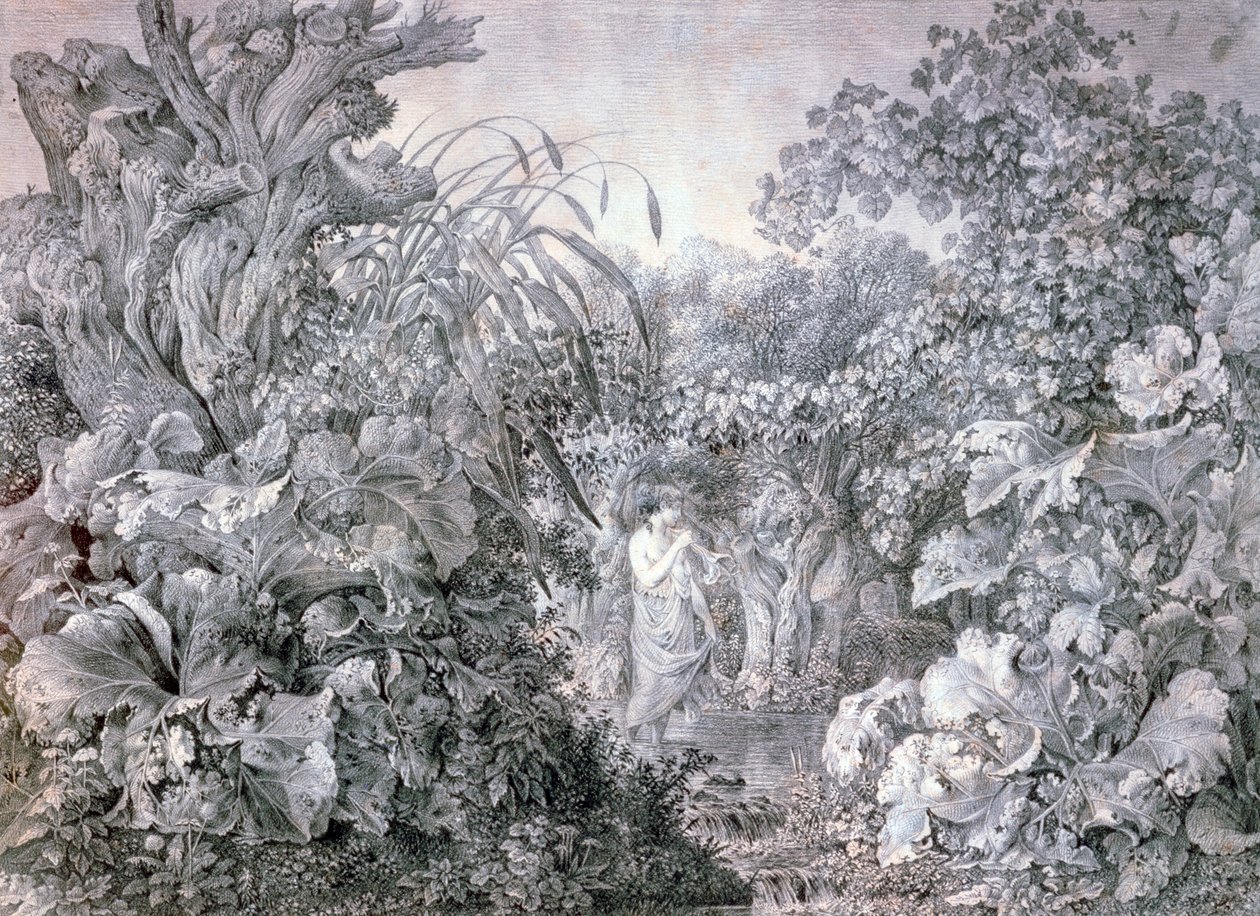 „Dziewczyna w lesie Weidenau”, c1777-1835 autorstwa Carl Wilhelm Kolbe the elder