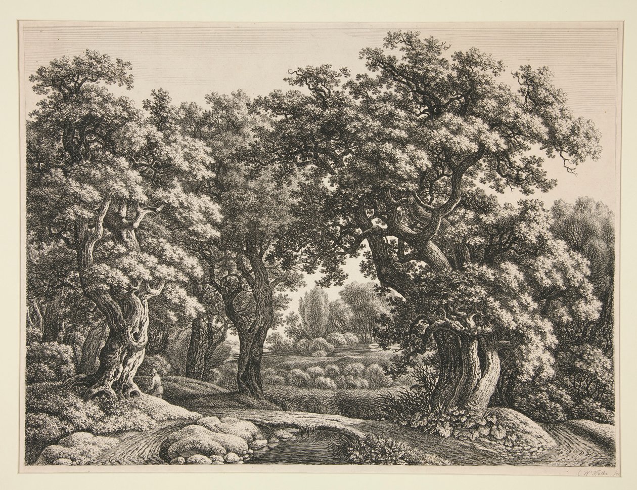 Krajobraz leśny autorstwa Carl Wilhelm Kolbe the elder