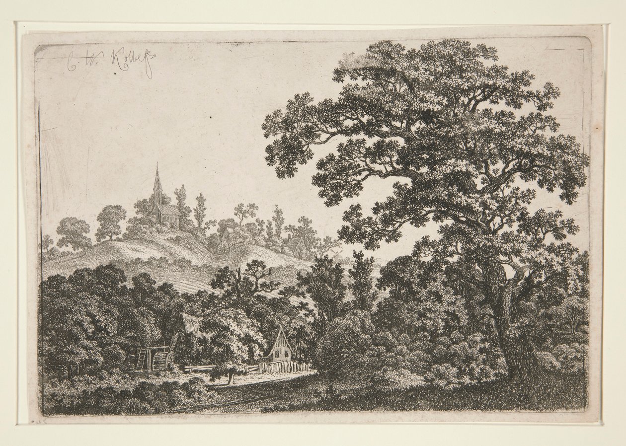 Krajobraz z Mill autorstwa Carl Wilhelm Kolbe the elder