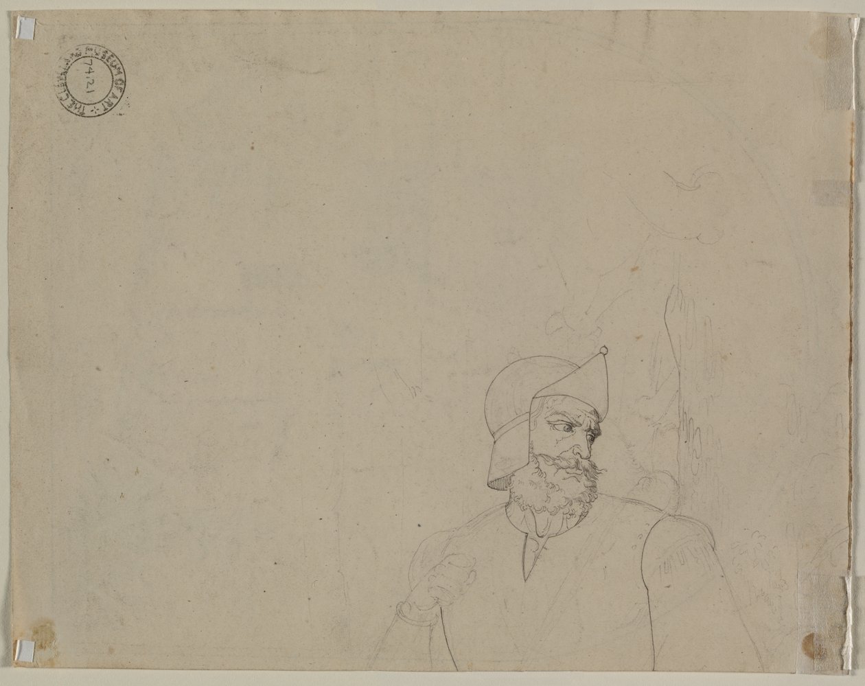 Żołnierz w krajobrazie, II ćw. XIX w. autorstwa Carl Wilhelm Tischbein