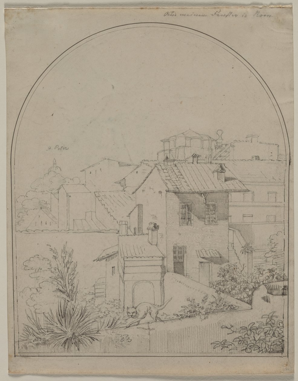 Widok z mojego okna w Rzymie recto Żołnierz w pejzażu verso , ok. 1900 r. 1817. autorstwa Carl Wilhelm Tischbein