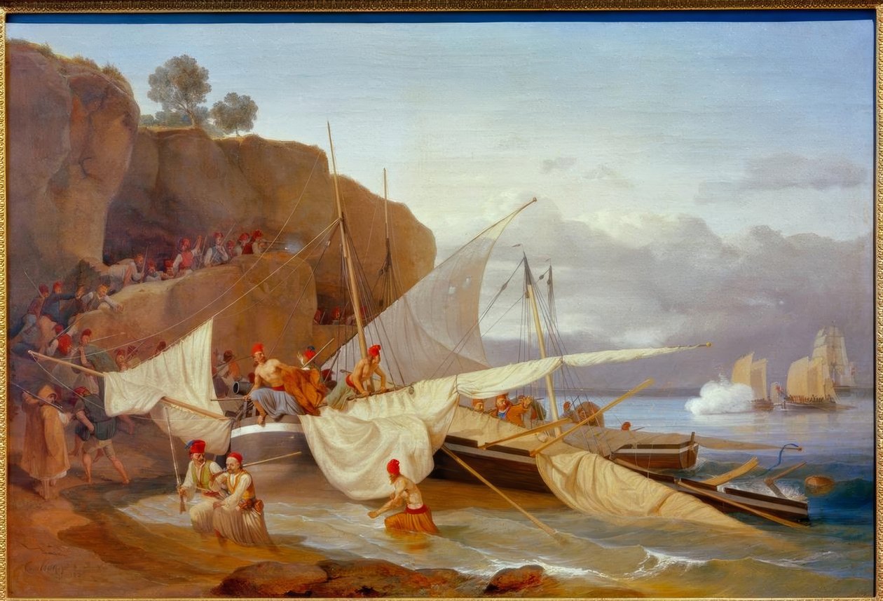 Greccy piraci w biegu autorstwa Carl Wilhelm von Heideck