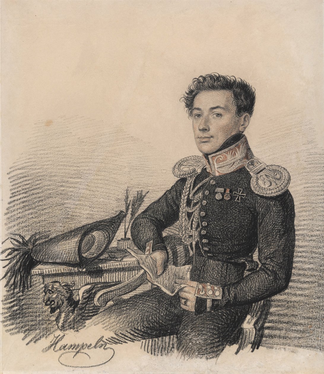 Portret Siergieja Aleksandrowicza Kokoszkina 1795-1861, 1820. autorstwa Carl von Hampeln