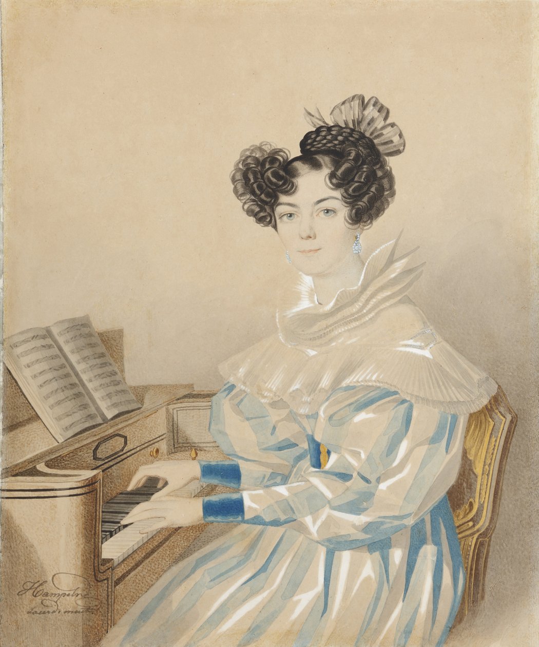 Portret Tatiany Pietrownej Lwowej 1789-1848, z domu Połtorackiej, lata 20. XIX wieku. autorstwa Carl von Hampeln
